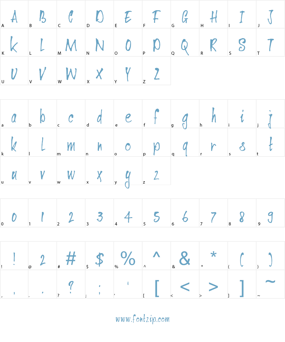 DK Ventana Font Character